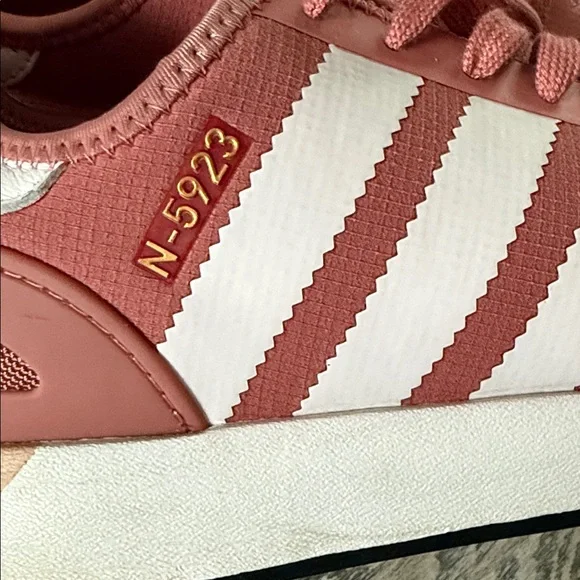 adidas Pink Women's Casual Three-Stripe Sneakers - Picture 7 of 8